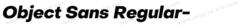 Object Sans Regular字体转换